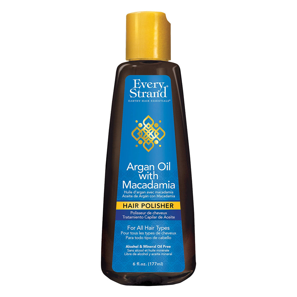 Every Strand Argan Oil with Macadamia Hair Polisher for All Hair Types 6Oz (177ml)